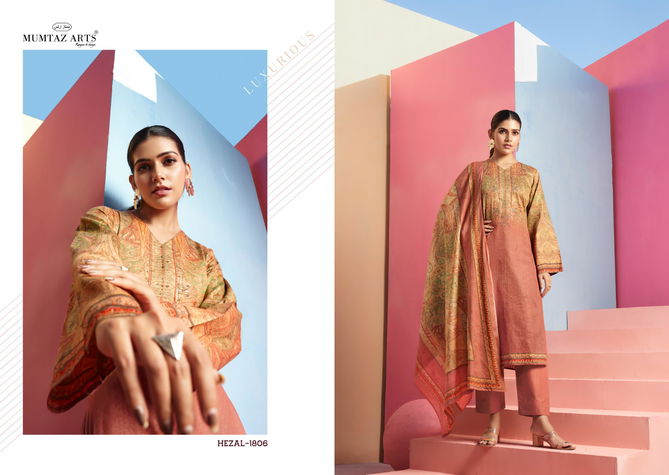 Hezal By Mumtaz Jam Satin Digital Printed Dress Material Orders In India